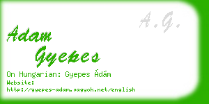 adam gyepes business card